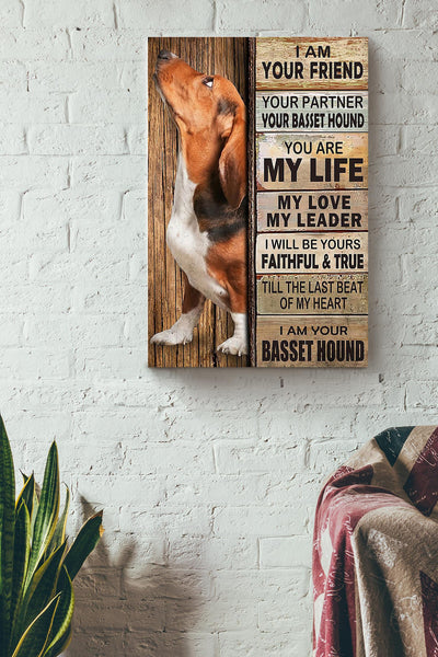 Basset Hound Thankful For Foster Care I'm Your Friend Quotes Gift For Dog Mom Dog Lover Canvas