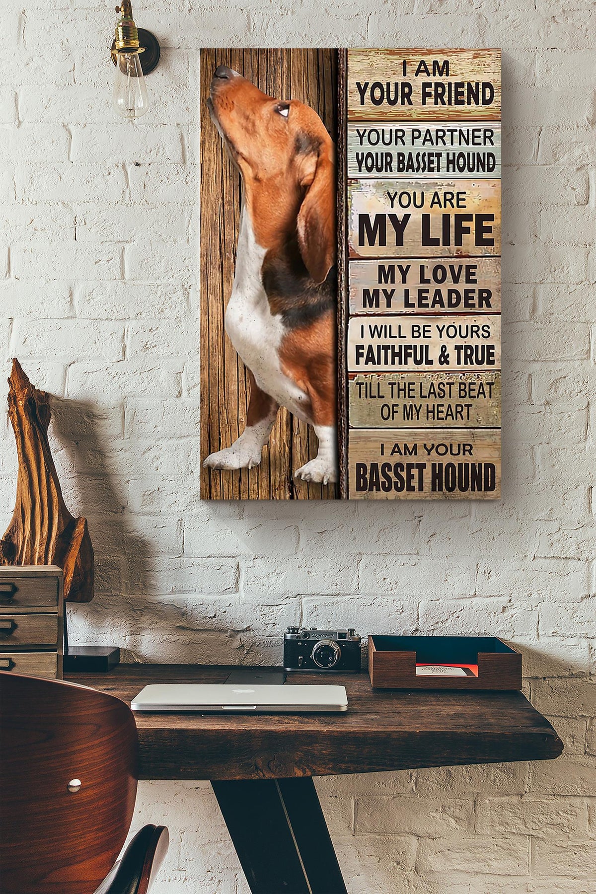 Basset Hound Thankful For Foster Care I'm Your Friend Quotes Gift For Dog Mom Dog Lover Canvas