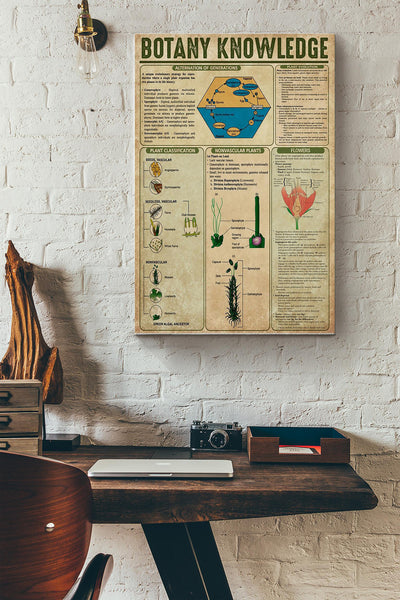 Botany Knowledge Things You Need To Know About Botany Poster Canvas Gallery Wrapped Canvas Framed Gift Idea