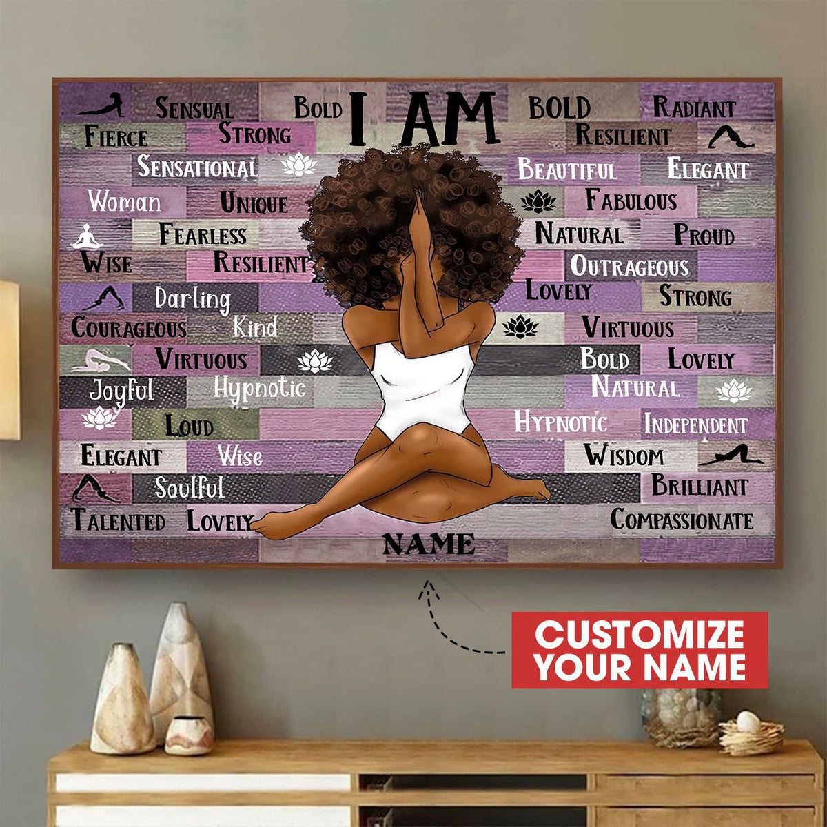 Black Queen Im Strong Canvass Personalized Custom Gift Idea Birthday