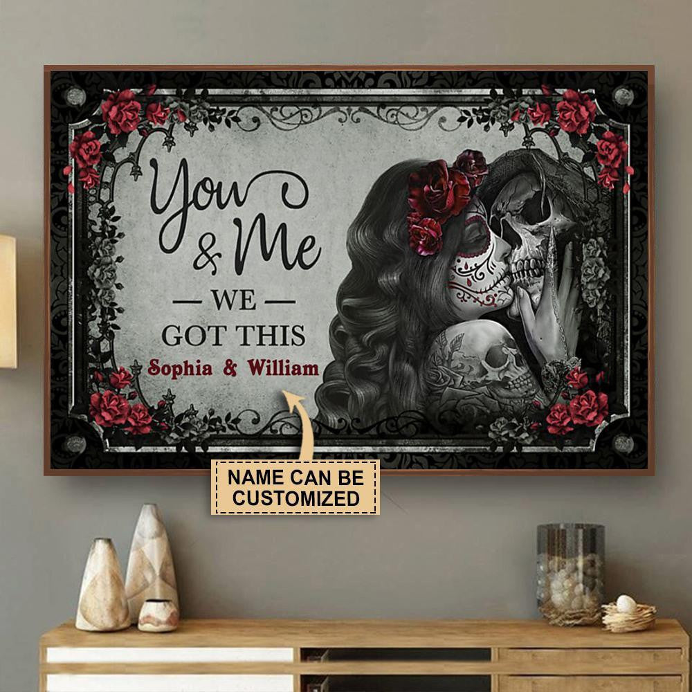 Aeticon Gifts Personalized Skeleton We Got This Canvas