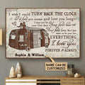 Aeticon Gifts Personalized Camping Camper Floral Turn Back The Clock Canvas