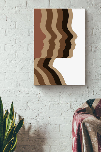 Abstract Faces Art Home Decor Wall Art Gift For International Women Day Canvas Framed Prints, Canvas
