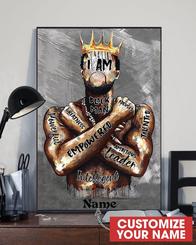 Black King Canvas Custom Name Personal Gift Idea Birthday Personalized Your Name