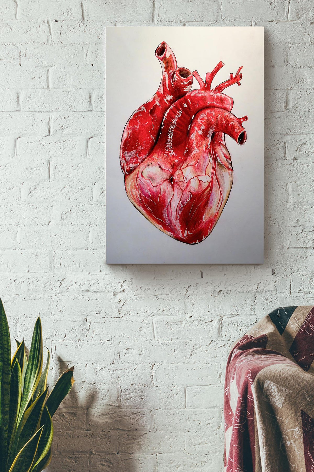 Cardiologist Amazing Heart Drawing Art Poster Canvas