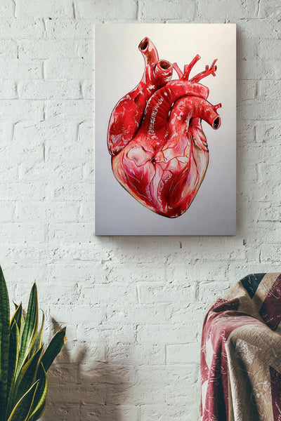Cardiologist Amazing Heart Drawing Art Poster Canvas