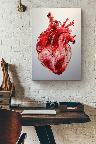 Cardiologist Amazing Heart Drawing Art Poster Canvas