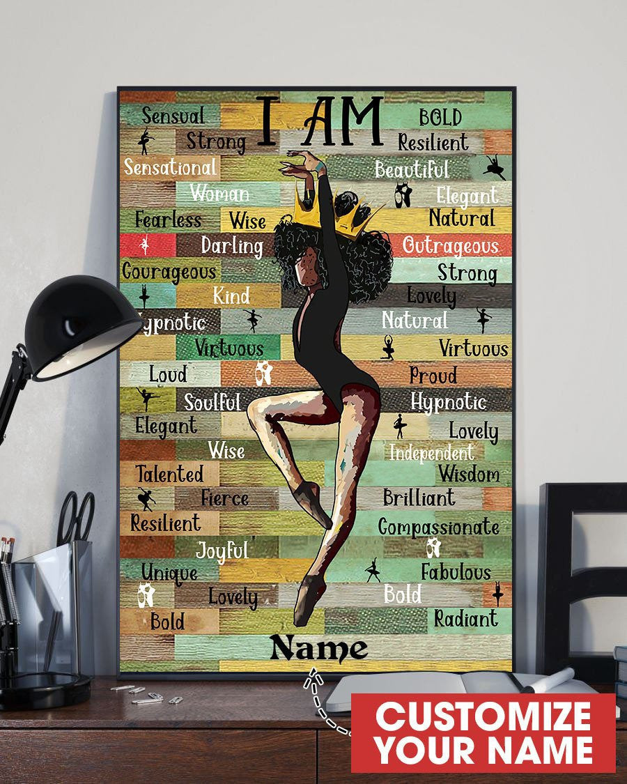 Black Queen Dance Relax Canvass Personalized Custom Gift Idea Birthday