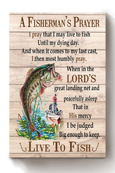 A Fisherman's Prayer Poster Christian Wall Art Gift For Fisherman, Fishing Out Lover, God Believer Canvas Framed Prints, Canvas