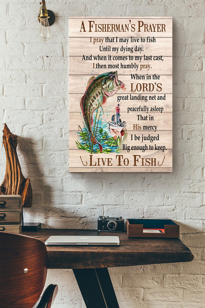A Fisherman's Prayer Poster Christian Wall Art Gift For Fisherman, Fishing Out Lover, God Believer Canvas Framed Prints, Canvas