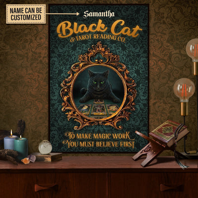 Aeticon Gifts Personalized Black Cat Tarot Reading Magic Work Canvas