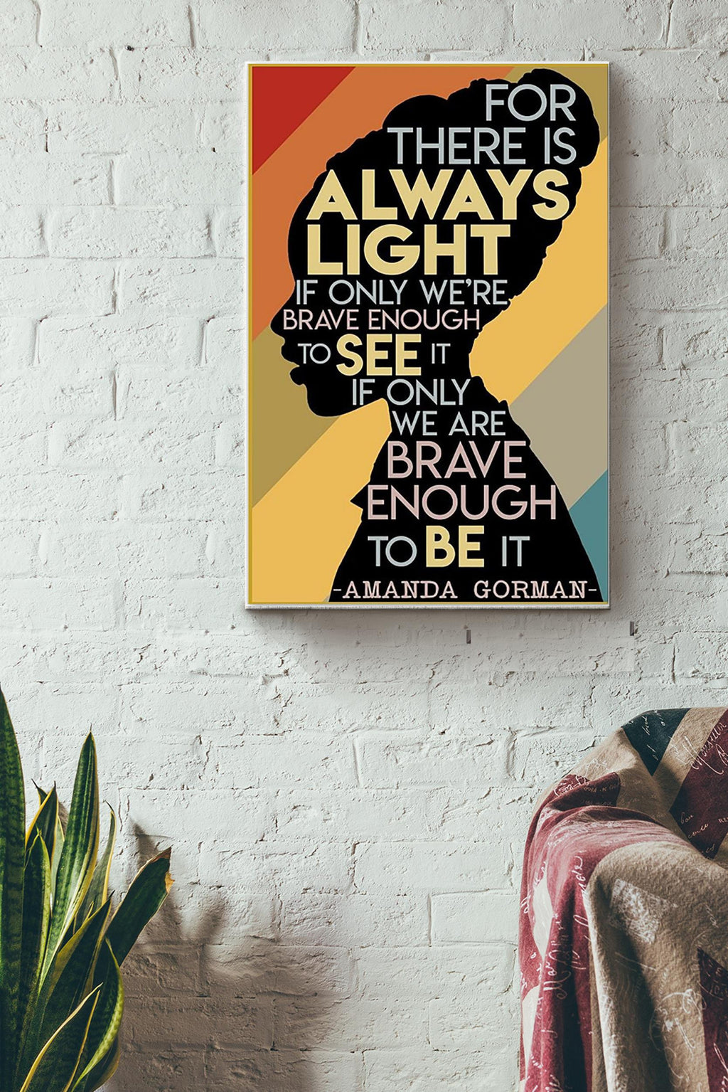 Amanda Gorman Laureate Art Amanda Gorman The Hill We Climb Poster Amanda Canvas Gallery Wrapped Canvas Framed Gift Idea