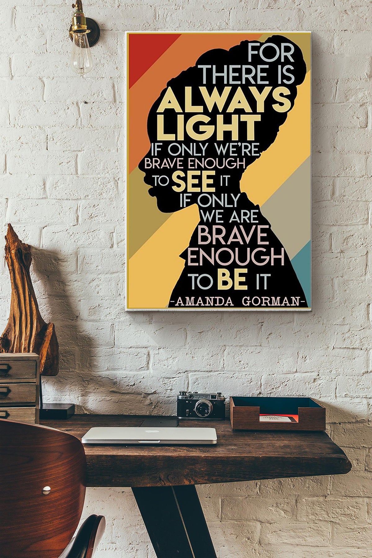 Amanda Gorman Laureate Art Amanda Gorman The Hill We Climb Poster Amanda Canvas Gallery Wrapped Canvas Framed Gift Idea
