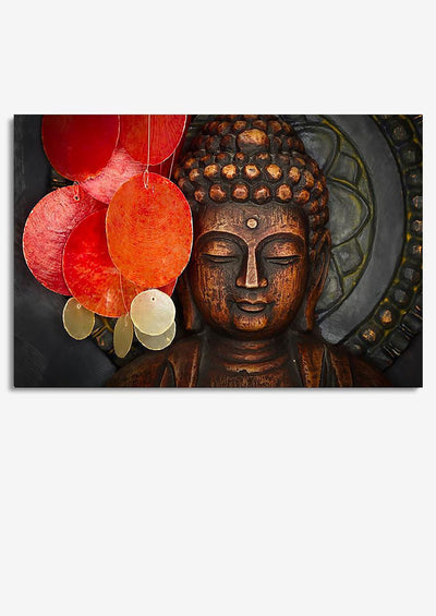 Buddhism Statue Spiritual Wall Art For Yoga Studio Decor Framed Prints, Canvas