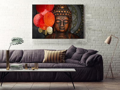 Buddhism Statue Spiritual Wall Art For Yoga Studio Decor Framed Prints, Canvas