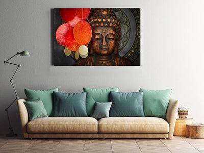 Buddhism Statue Spiritual Wall Art For Yoga Studio Decor Framed Prints, Canvas