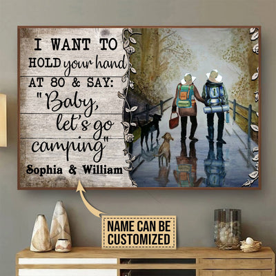 Aeticon Gifts Personalized Camping Hold Your Hand Canvas