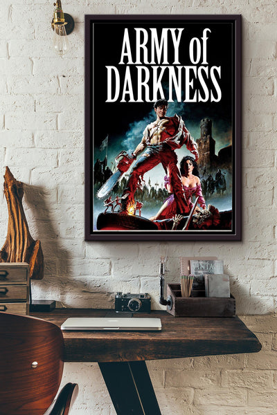 Army of Darkness Poster Framed Matte Canvas