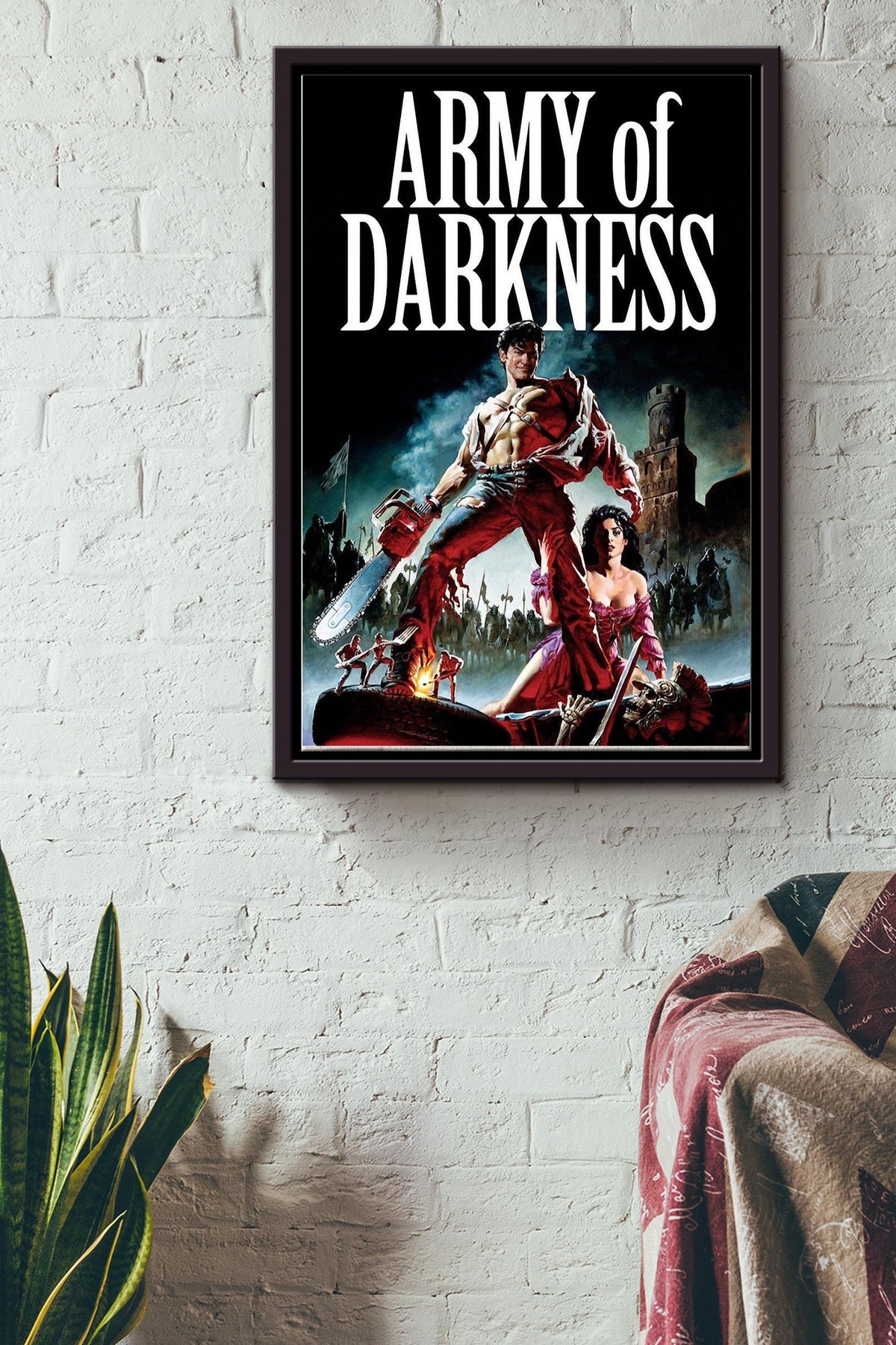 Army of Darkness Poster Framed Matte Canvas