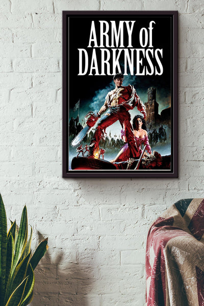 Army of Darkness Poster Framed Matte Canvas