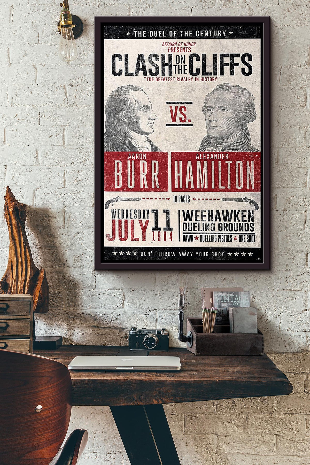 Alexander Hamilton Vs Aaron Burr Greatest Fight Funny Wall Art For Home Decor Housewarming Framed Canvas Framed Prints, Canvas