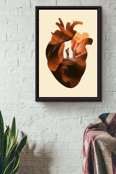 Cardiologist Heart Explorer Art Poster Framed Canvas