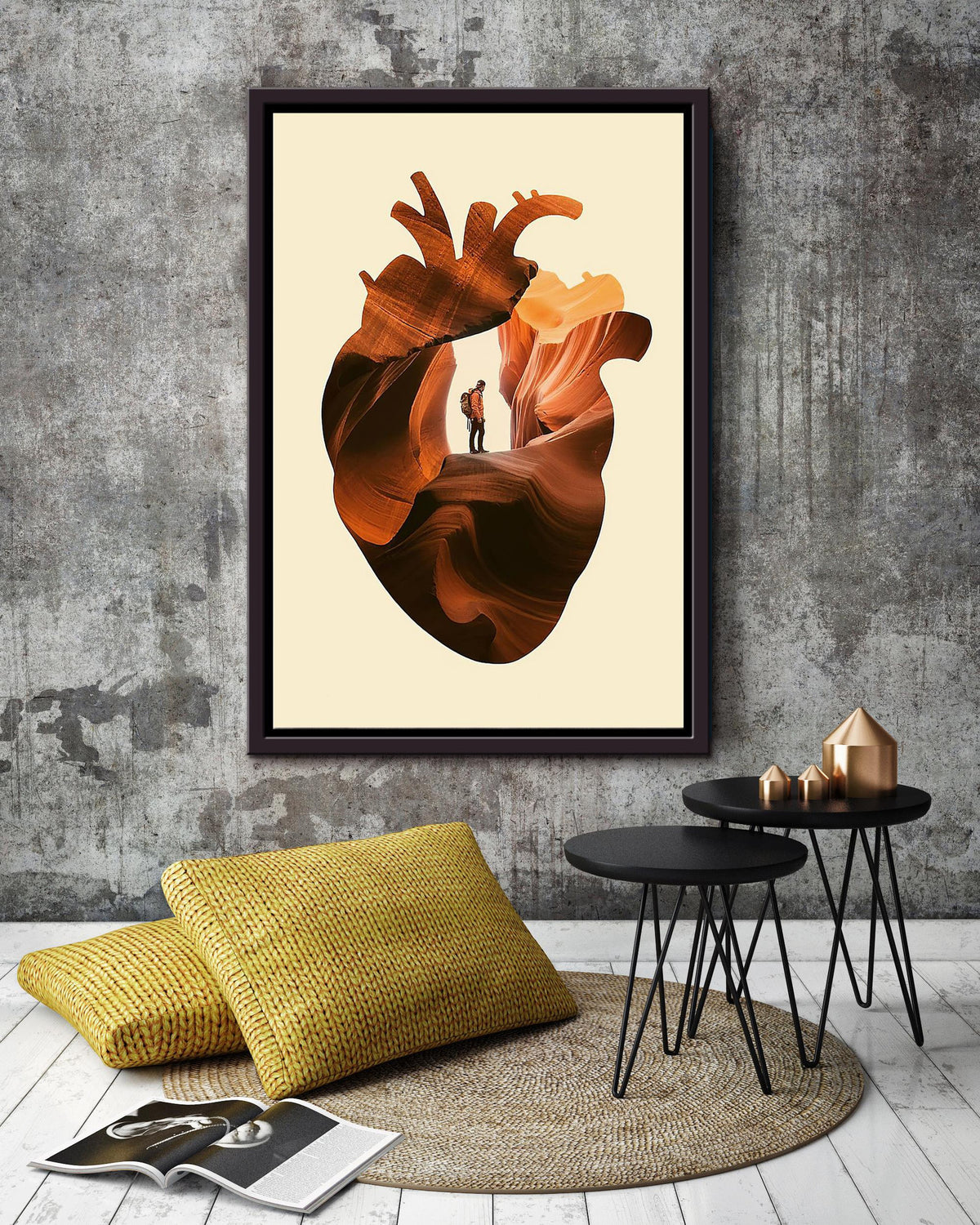 Cardiologist Heart Explorer Art Poster Framed Canvas