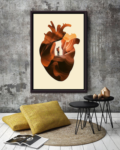 Cardiologist Heart Explorer Art Poster Framed Canvas