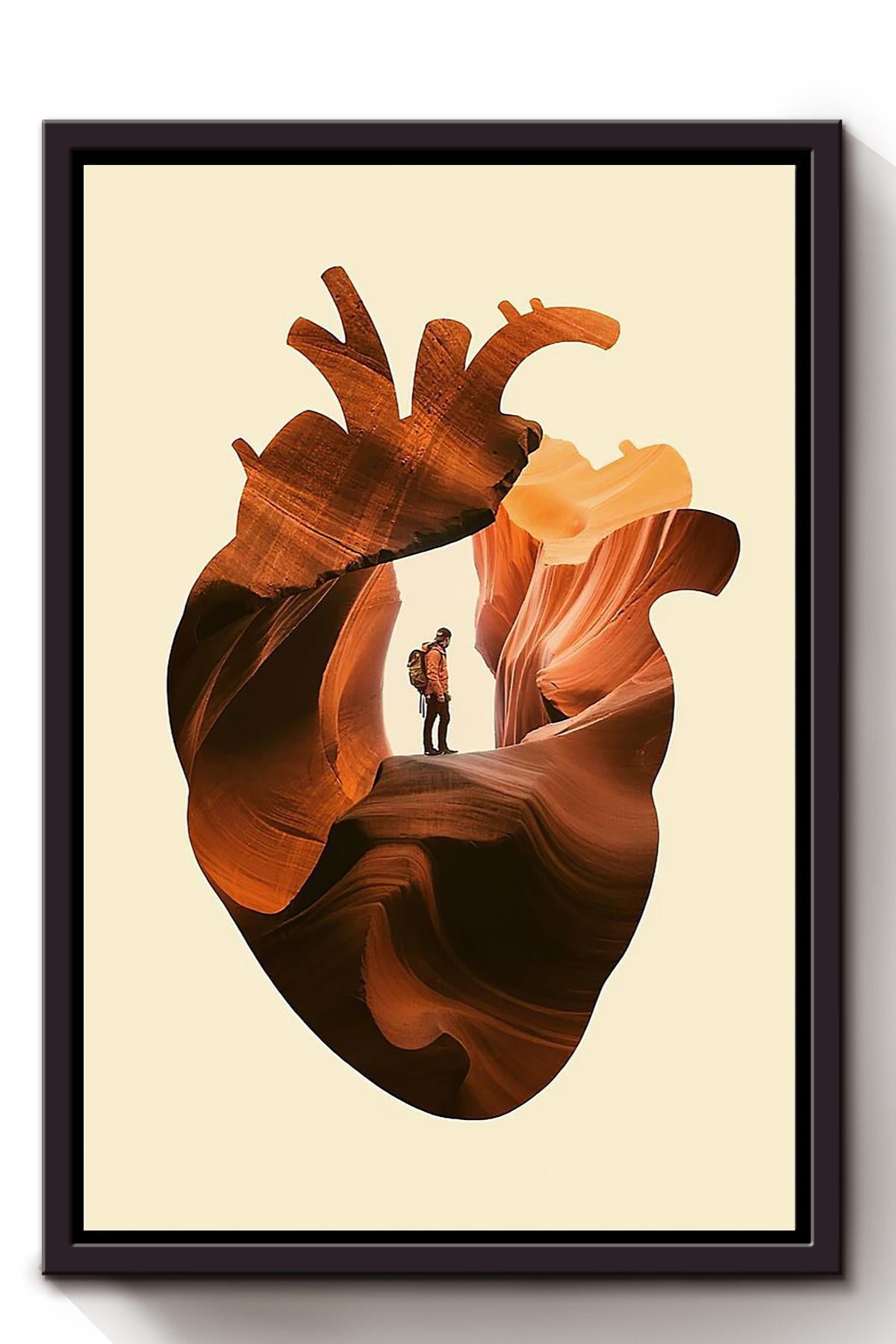Cardiologist Heart Explorer Art Poster Framed Canvas