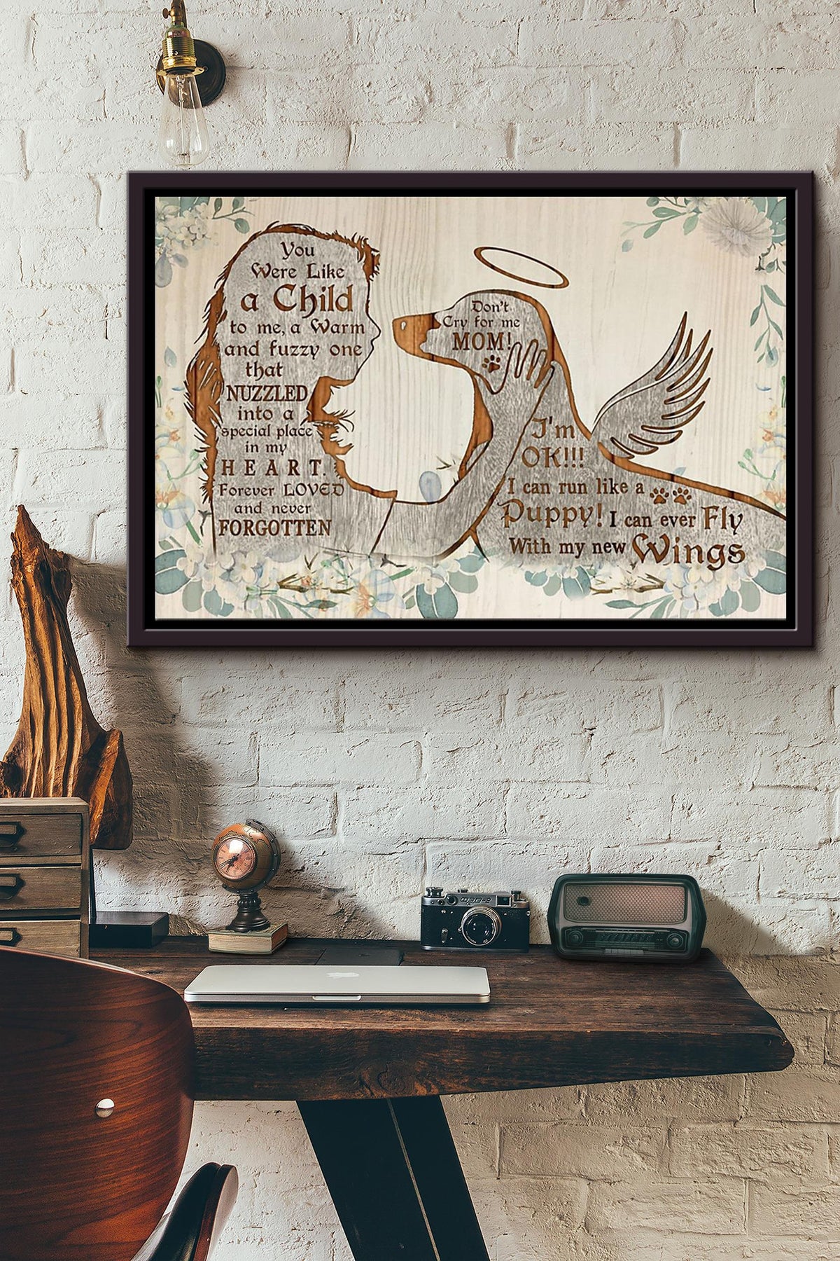 Dachshund Forever Loved And Never Forgotten Poster n Framed Matte Canvas