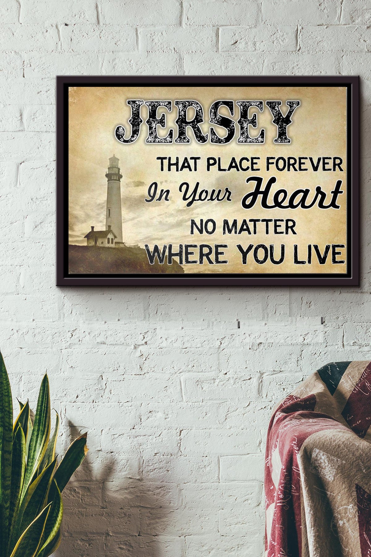 Jersey That Place Forever In Your Heart Poster n Framed Matte Canvas