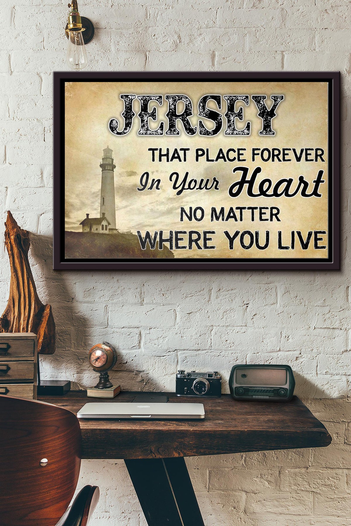 Jersey That Place Forever In Your Heart Poster n Framed Matte Canvas