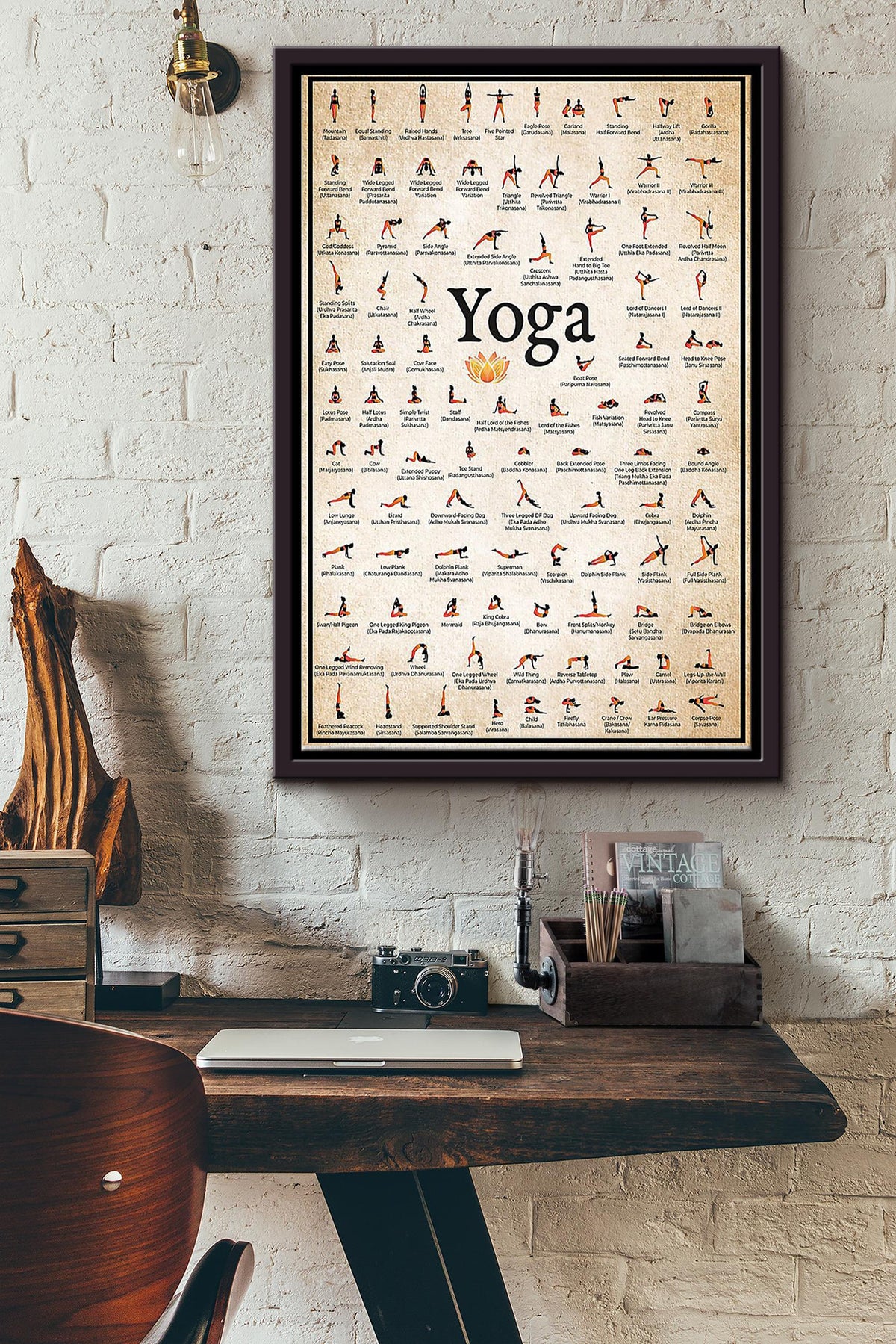 How To Do Yoga At Home Poster Framed Matte Canvas