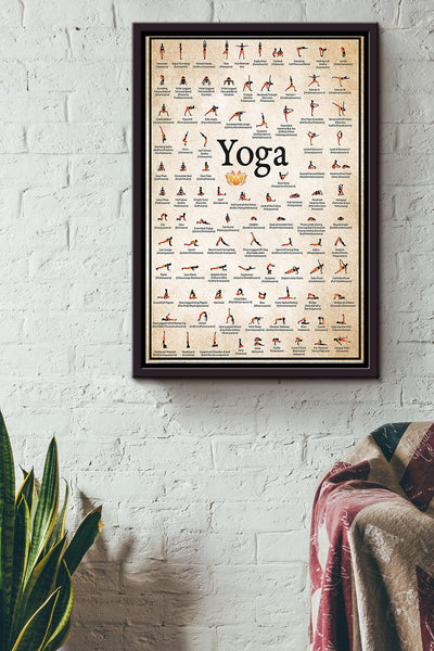 How To Do Yoga At Home Poster Framed Matte Canvas