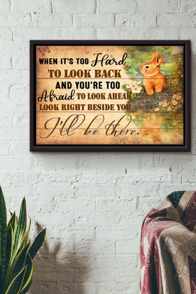 Little Rabbit Always Be By Your Side Poster n Framed Matte Canvas