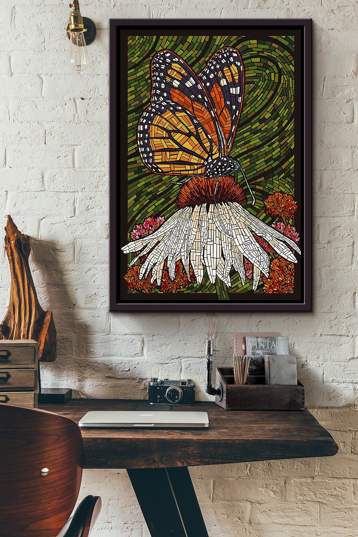Butterfly Art Framed Canvas