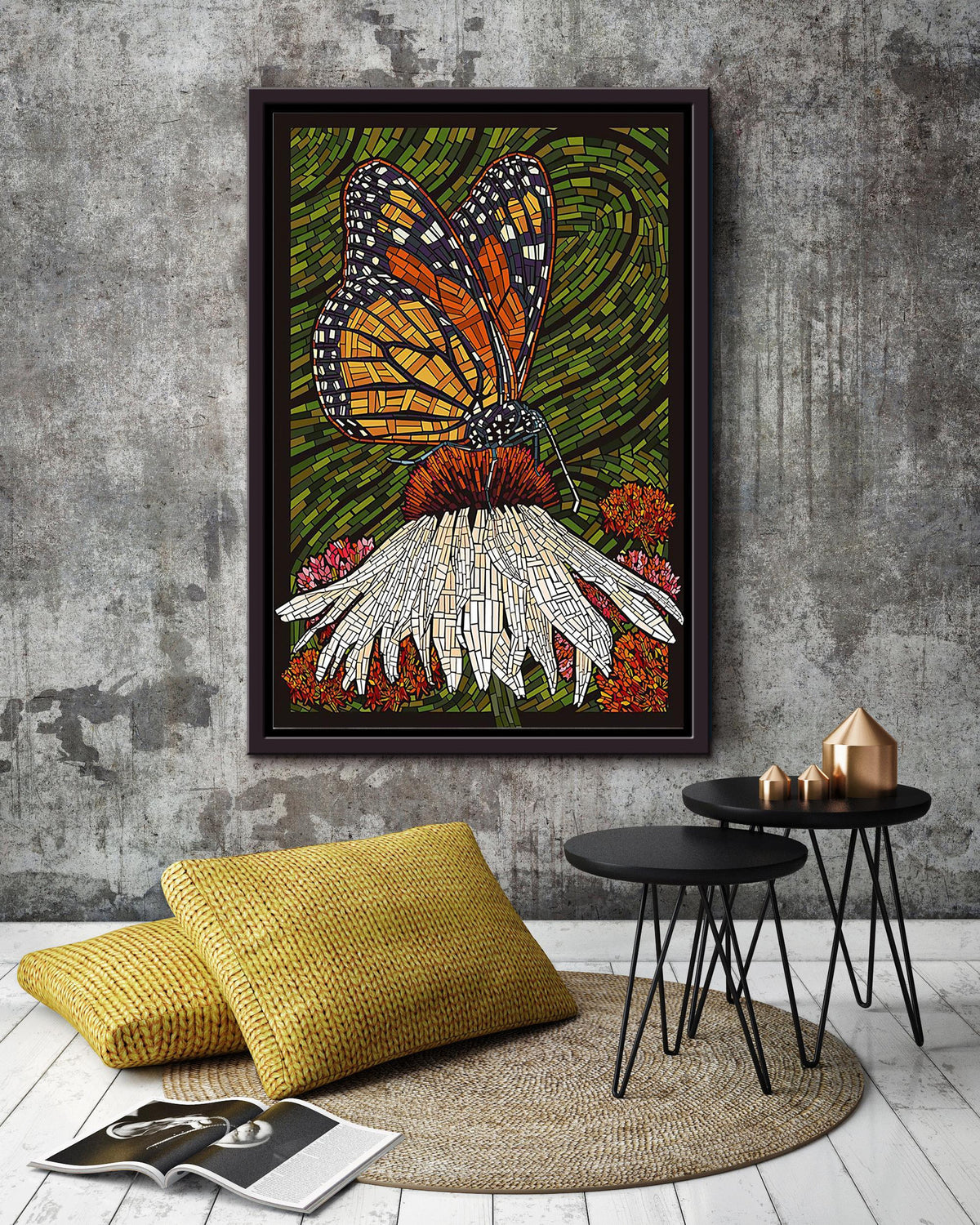Butterfly Art Framed Canvas