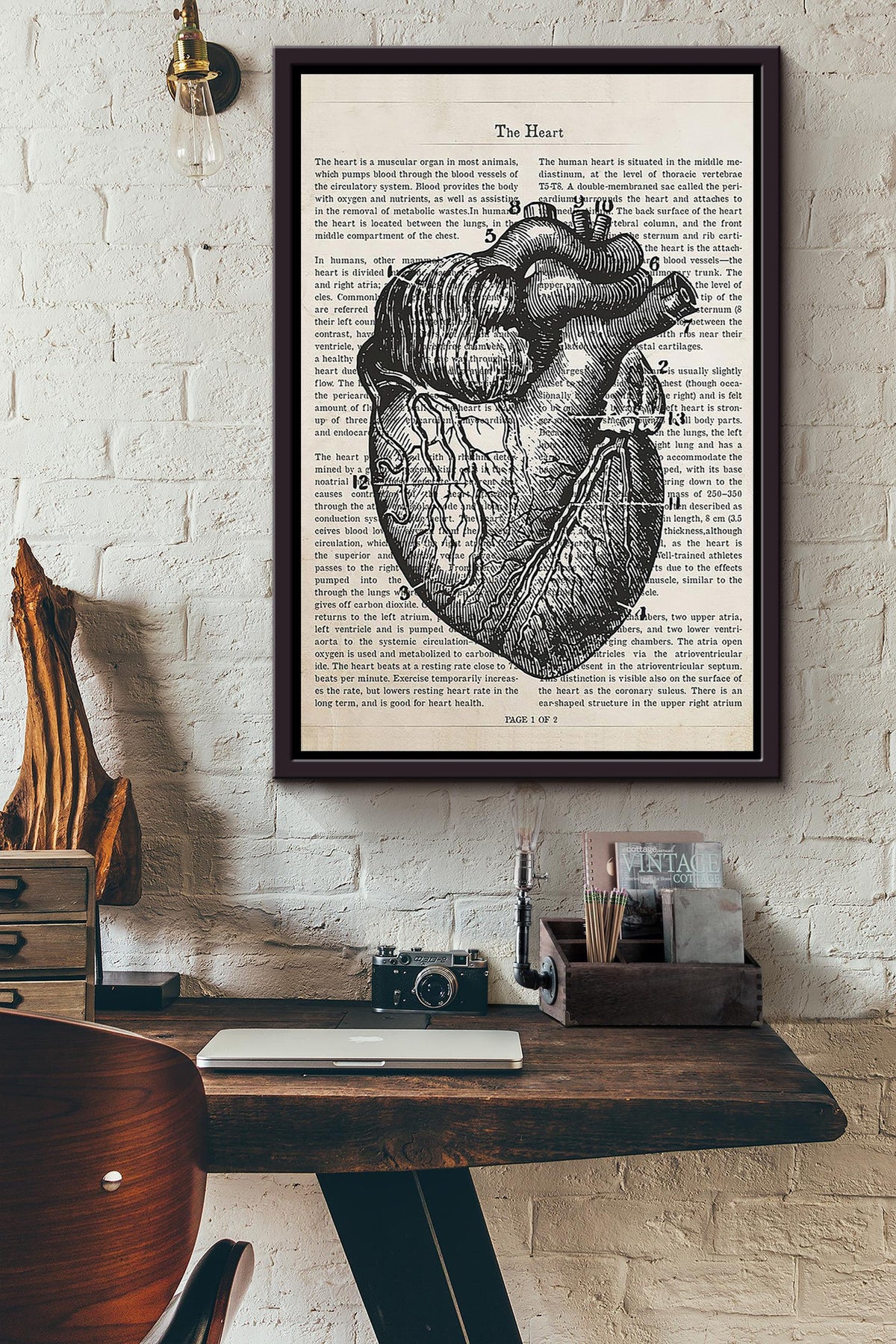 Cardiologist Flower Heart Collection Poster Framed Canvas