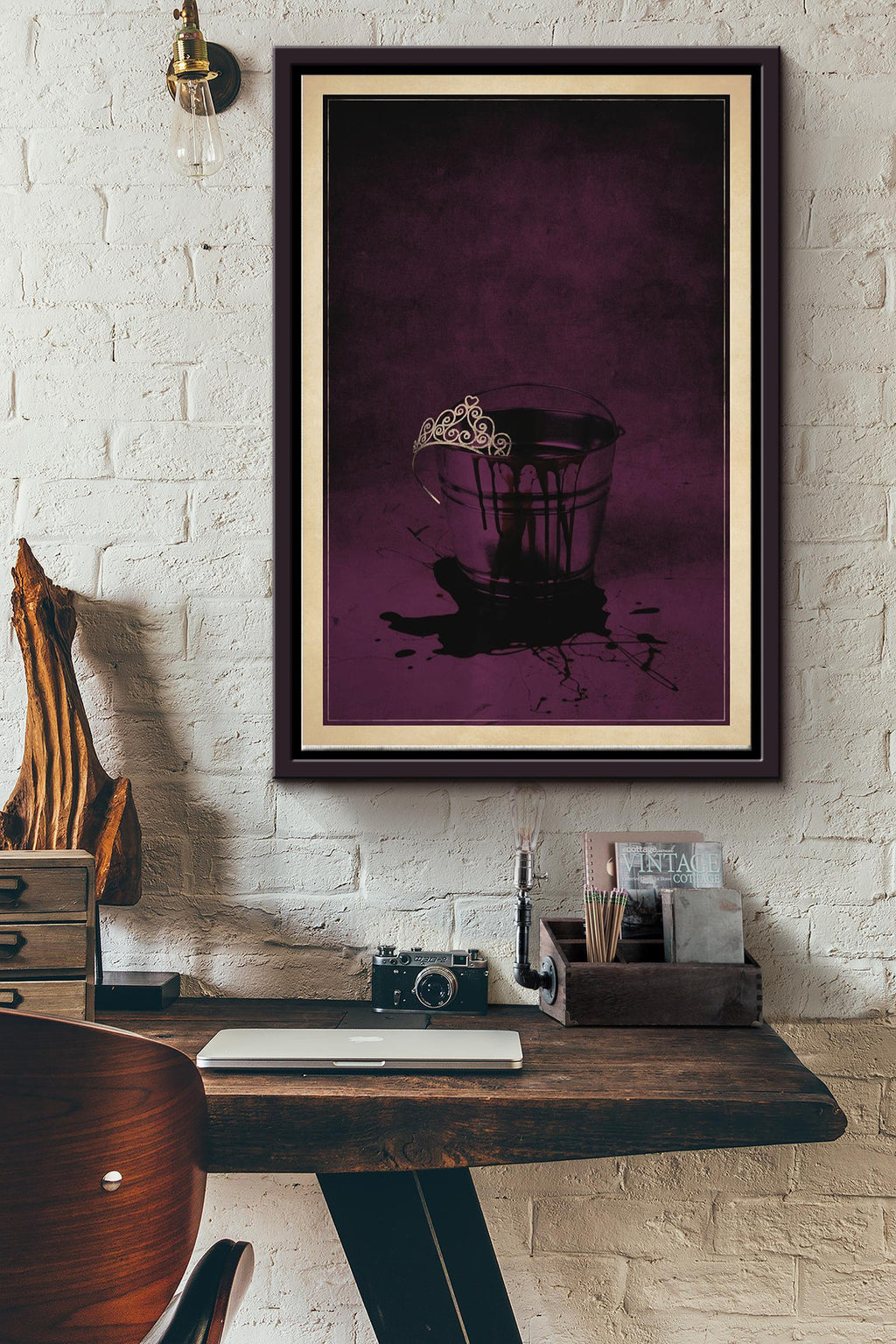 Carrie Minimalist Poster Framed Matte Canvas