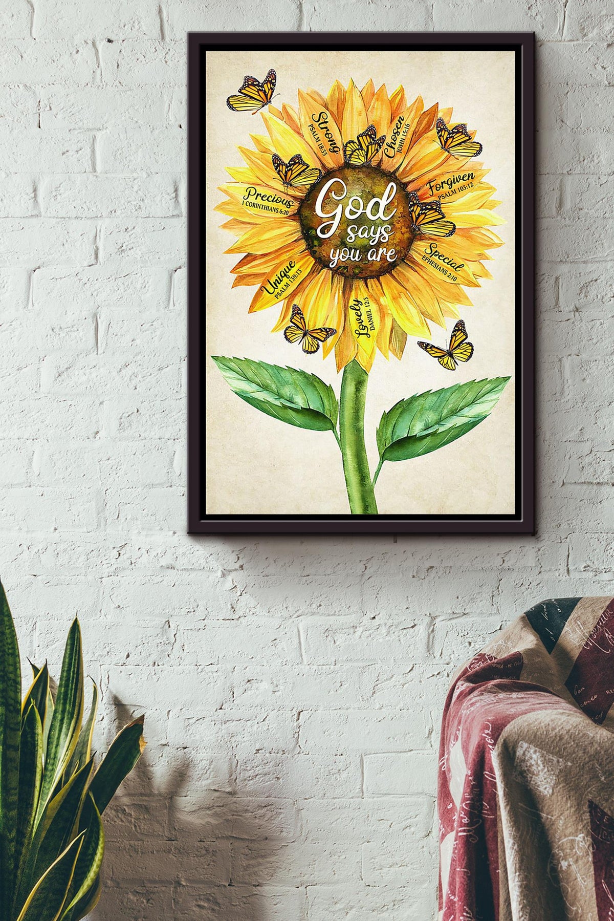 Gardener God Says You Are Motivation Quote Wall Art For Home Decor Housewarming 06 Framed Canvas Framed Prints, Canvas