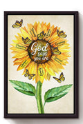 Gardener God Says You Are Motivation Quote Wall Art For Home Decor Housewarming 06 Framed Canvas Framed Prints, Canvas