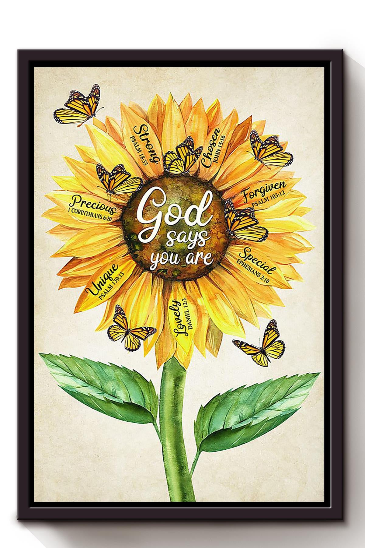 Gardener God Says You Are Motivation Quote Wall Art For Home Decor Housewarming 06 Framed Canvas Framed Prints, Canvas