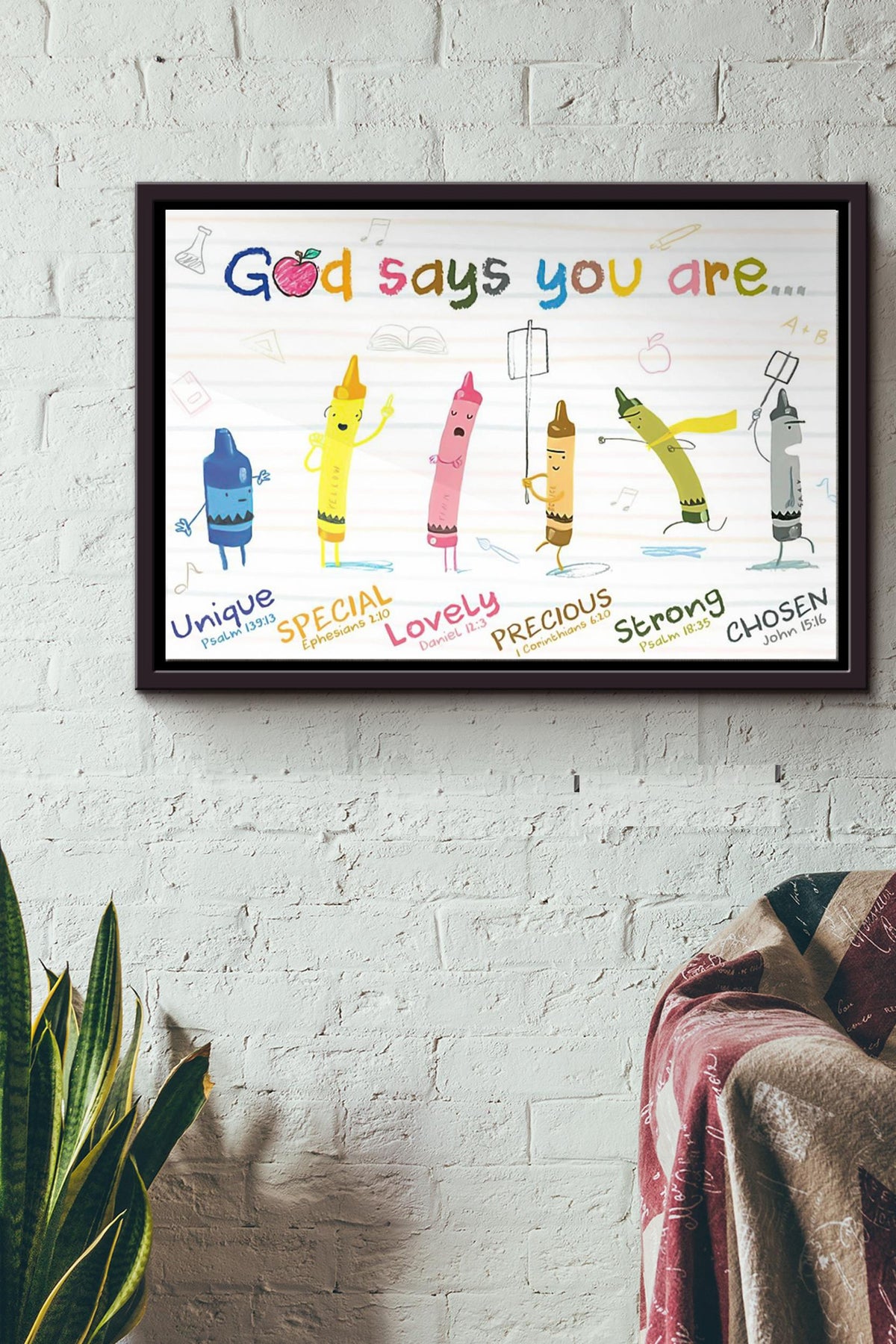 God Says You Are Teacher Poster n Framed Matte Canvas