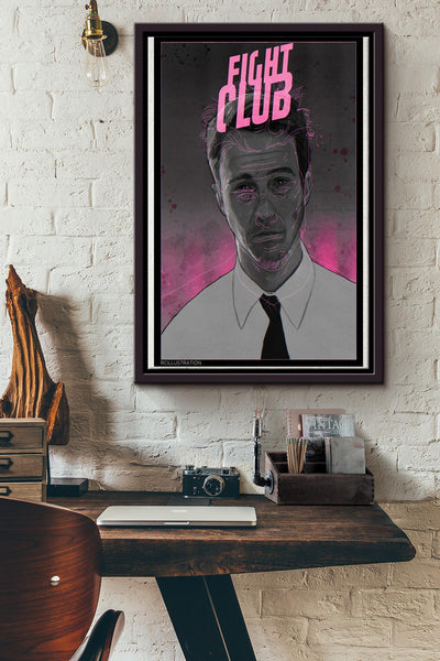 Fight Club Poster Essential Framed Matte Canvas