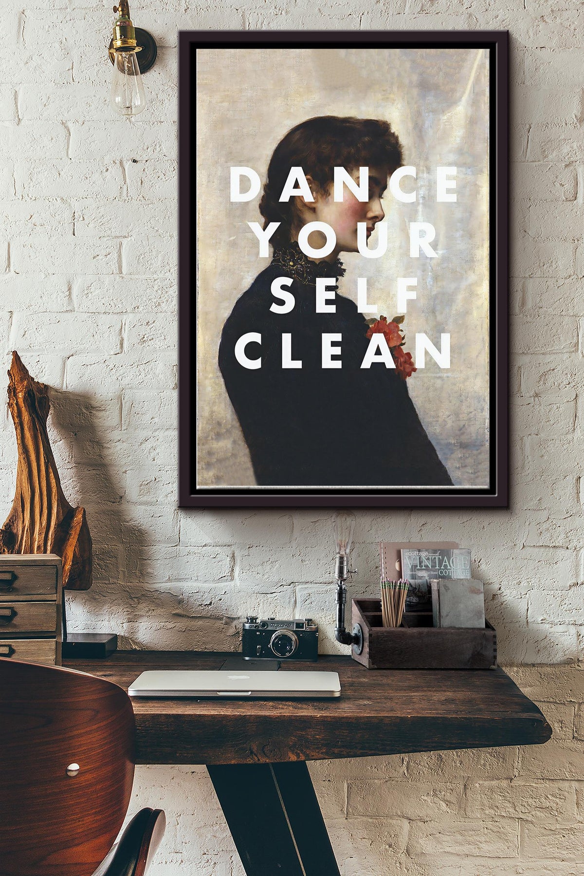 Dance Yourself Clean Poster Wall Art - Gift For Home Decor, Dancer, Housewarming, Dancing Room Decor Framed Matte Canvas Framed Prints, Canvas