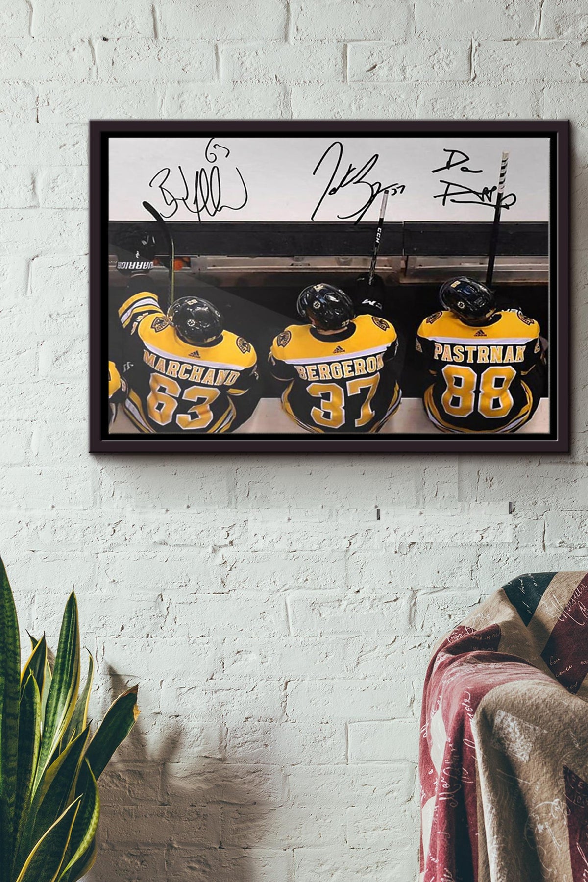 Marchand Bergeron Pastrnak Poster n Framed Matte Canvas GS20240923066