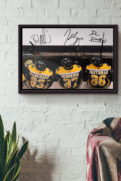 Marchand Bergeron Pastrnak Poster n Framed Matte Canvas GS20240923066