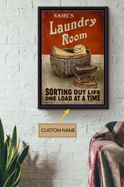 Laundry Room Personalized Poster - Decor Wall Art - Gift For Laundry Room Decor Housewife Framed Matte Canvas Framed Prints, Canvas
