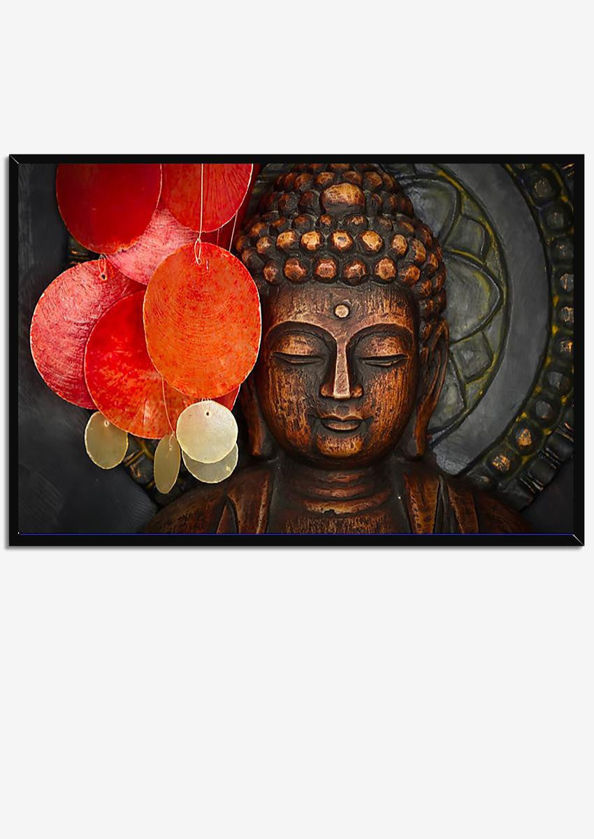 Buddhism Statue Spiritual Wall Art For Yoga Studio Decor Framed Prints, Canvas