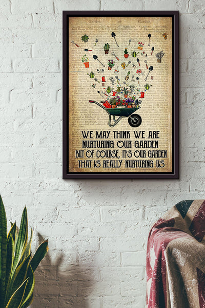 Garden Quotes Floral Wall Art Gift For Florist Flower Shop Farmhouse Decor Housewarming Framed Canvas Framed Prints, Canvas